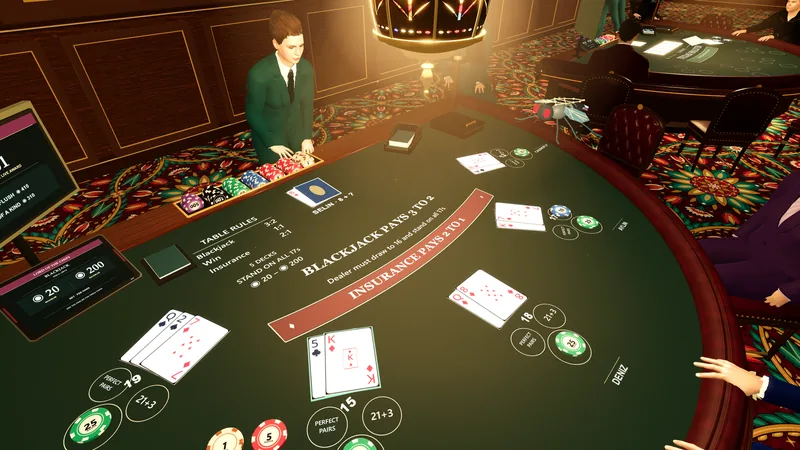 Blackjack table in Turkish Casino Simulator