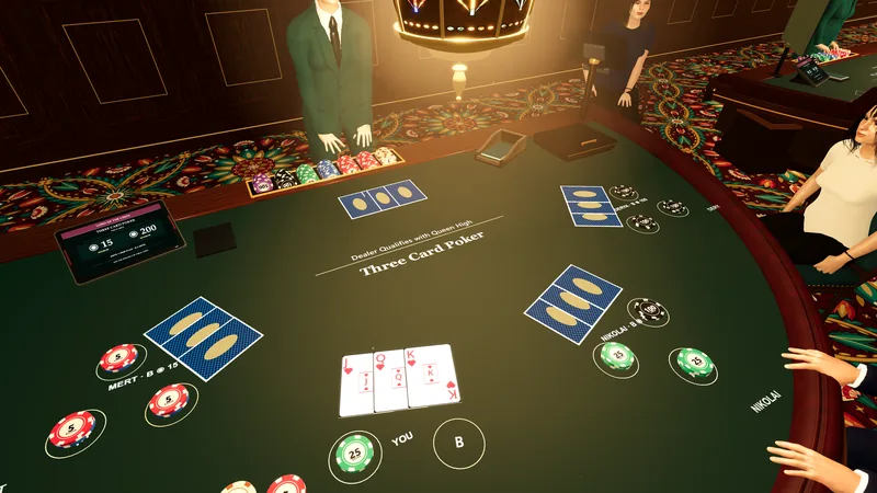 Three Card Poker table in Turkish Casino Simulator